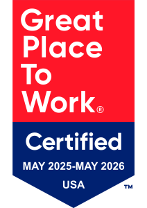 Great Place To Work. Certified May 2025–May 2026 USA.